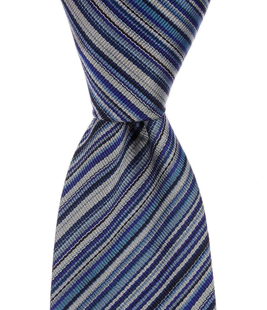 Paul Smith Striped 3.14#double; Woven Silk Tie