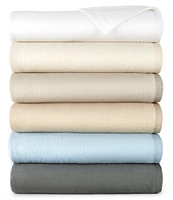 Peacock Alley All Seasons Cotton Plush Solid Throw Blanket