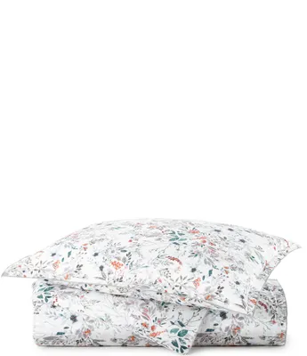 Peacock Alley Chloe Wildflower Printed Percale Duvet Cover