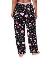 Peanuts Plus Size Jersey Knit Snoopy Heart Print Coordinating Sleep Pant