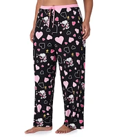 Peanuts Plus Size Jersey Knit Snoopy Heart Print Coordinating Sleep Pant