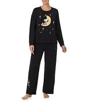 Peanuts Solid Terry Long Sleeve Crew Neck Coordinating Sleep Top