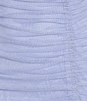 Pear Culture Glitter Mesh Sheath Knee Length Dress