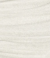 Pear Culture Spaghetti Strap Square Neck Wrap Tail Glitter Dress