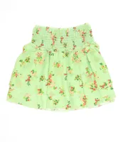 Peek Little Girls 2T-12 Floral Print Chiffon Smocked Tiered Skirt