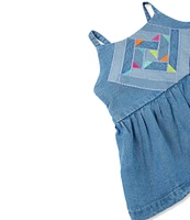 Peek Baby Girls 6-24 Months Sleeveless Patchwork Tank Top & Solid Shorts Set