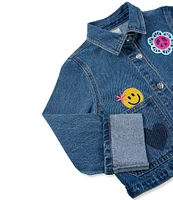 Peek Little/Big Girls 2T-10 Long-Sleeve Embroidered/Appliqued Denim Jacket