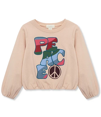 Peek Little/Big Girls 2T-10 Long-Sleeve Peace Knit Top