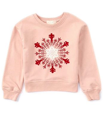 Peek Little/Big Girls 2T-10 Long-Sleeve Snowflake Pullover