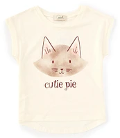 Peek Little/Big Girls 2T-10 Short Sleeve Cutie Pie Graphic T-Shirt