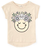 Peek Little/Big Girls 2T-10 Short Sleeve Happy Hippie High-Low-Hem T-Shirt