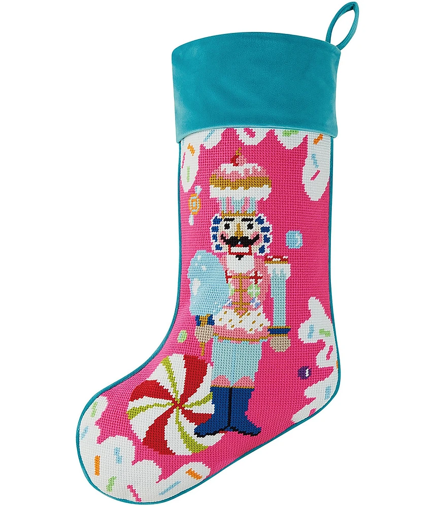 Peking Handicraft Colonel Cupcake Embroidered Needlepoint Holiday Stocking