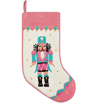 Peking Handicraft Drummer Embroidered Needlepoint Holiday Stocking