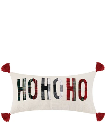 Peking Handicraft Holiday Collection Ho Ho Ho Applique Pillow