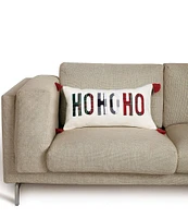 Peking Handicraft Holiday Collection Ho Ho Ho Applique Pillow