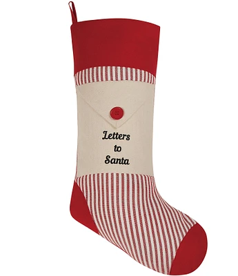 Peking Handicraft Letters To Santa Cotton Holiday Stocking