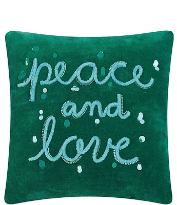 Peking Handicraft Peace & Love Decorative Pillow