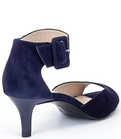 Pelle Moda Berlin Suede Ankle Strap Peep Toe Dress Sandals