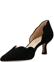 Pelle Moda Keala Suede Scalloped Pumps