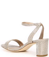 Pelle Moda Moira 2 Metallic Textile Ankle Strap Dress Sandals