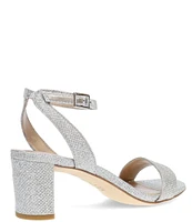 Pelle Moda Moira 2 Metallic Textile Ankle Strap Dress Sandals