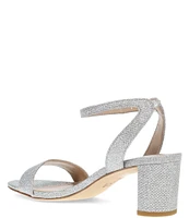 Pelle Moda Moira 2 Metallic Textile Ankle Strap Dress Sandals