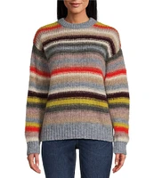 Pendleton Alpaca Stripe Crew Neck Long Sleeve Pullover