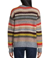 Pendleton Alpaca Stripe Crew Neck Long Sleeve Pullover