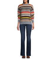 Pendleton Alpaca Stripe Crew Neck Long Sleeve Pullover