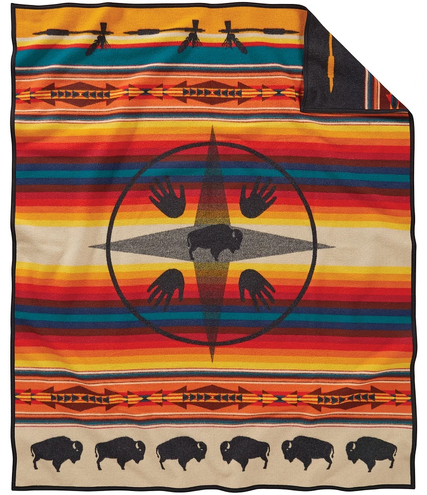 Pendleton Big Medicine Southwestern Bison Pattern Throw Blanket