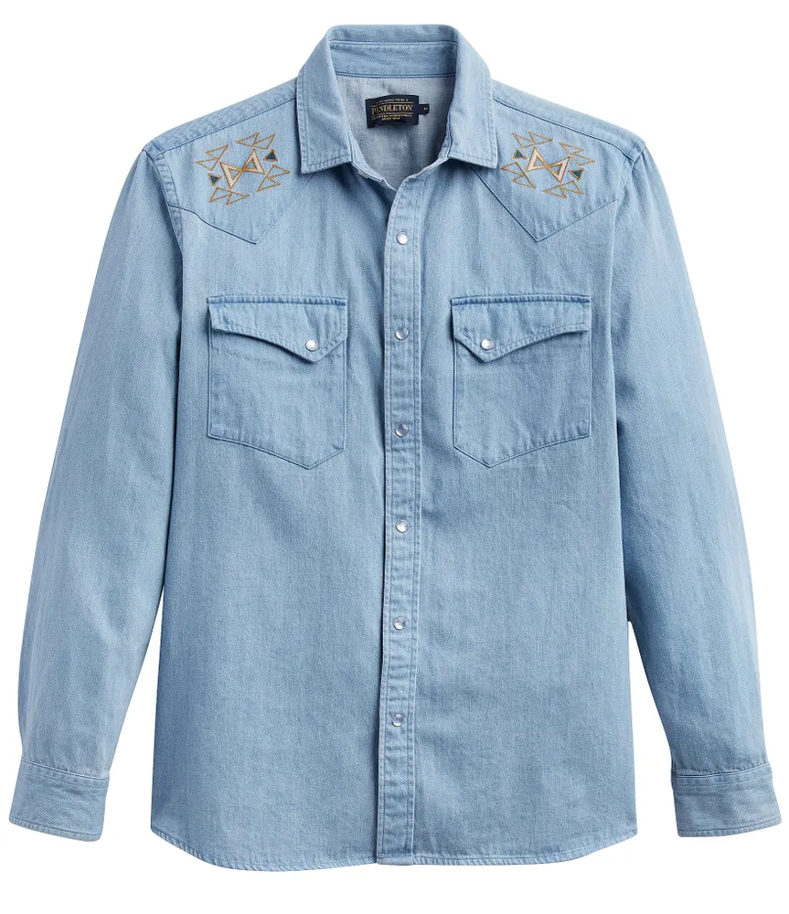 Pendleton Chandler Denim Long Sleeve Woven Shirt