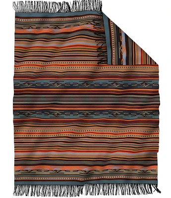 Pendleton Chimayo Southwestern Fringe Wool Throw Blanket