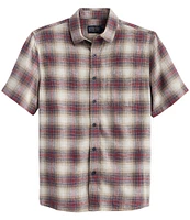 Pendleton Dawson Linen Medium Plaid Short Sleeve Woven Shirt