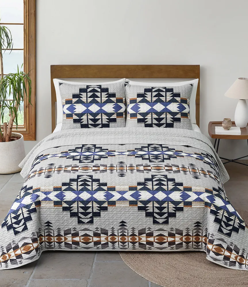 Pendleton Desert Dawn Geometric Pattern Reversible Quilt Mini Set