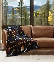 Pendleton Four Corners Southwestern Geometric Pattern Cotton Knit Throw