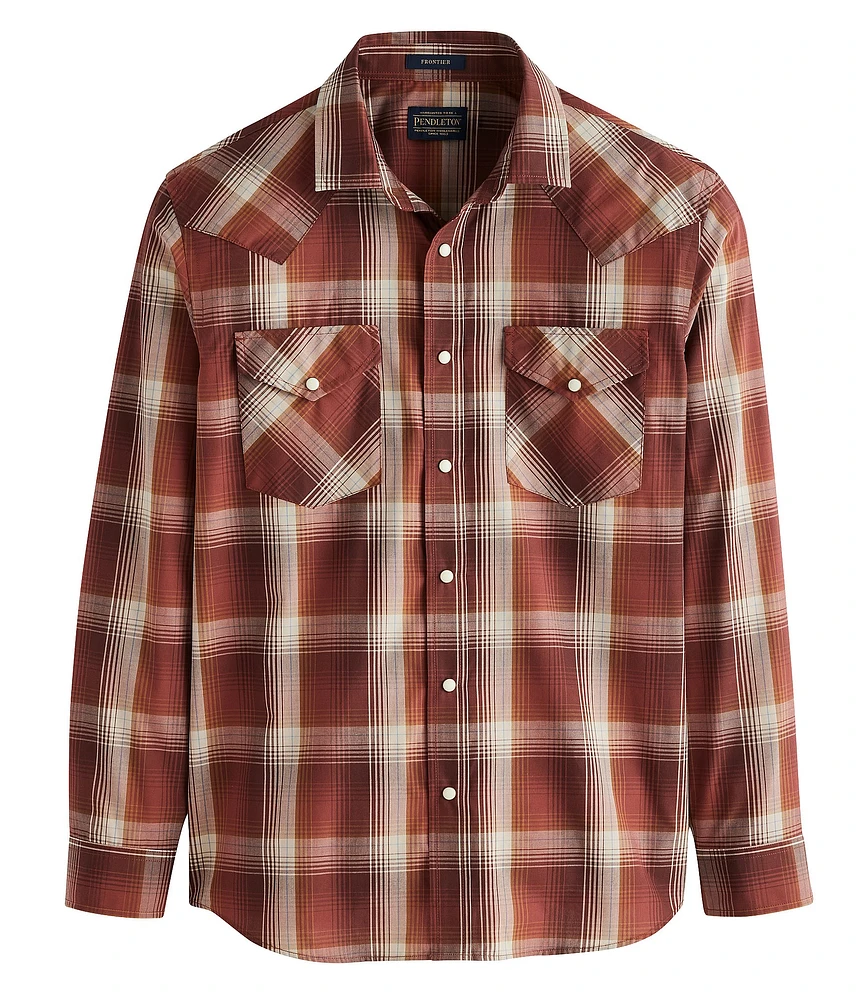 Pendleton Frontier Long Sleeve Dual Pocket Plaid Woven Shirt