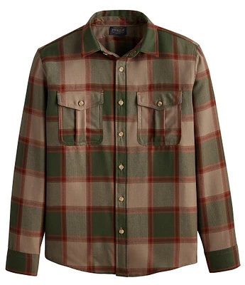 Pendleton Harrison Plaid Merino Wool Long Sleeve Woven Shirt