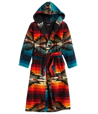 Pendleton Long Sleeve Patterned Plush Terry Robe