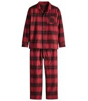 Pendleton Long Sleeve Plaid Pajama Top & Matching Pajama Pant 2-Piece Set