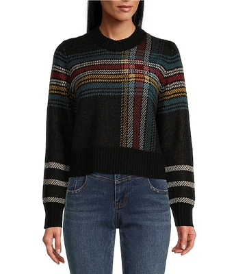 Pendleton Merino Plaid Crew Neck Long Sleeve Pullover