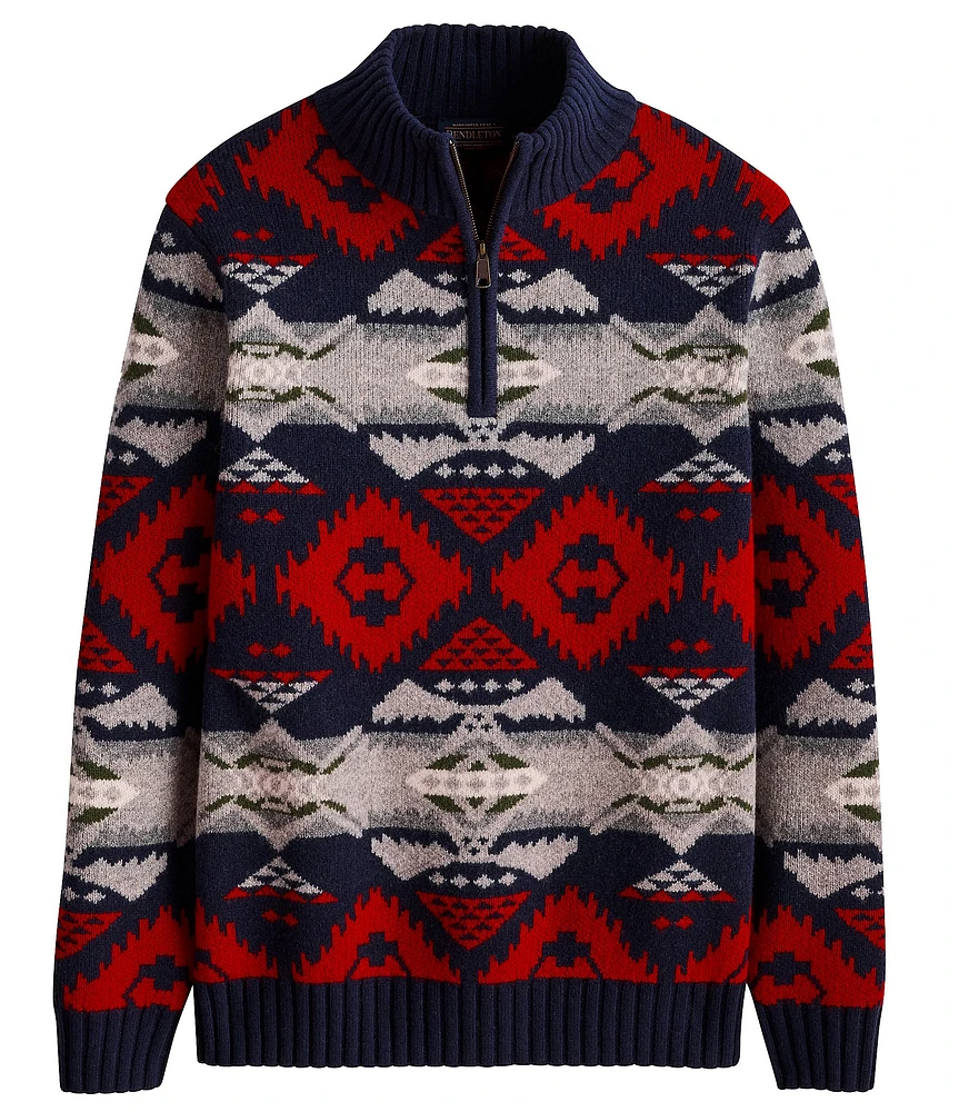 Pendleton Nehalem Quarter-Zip Wool Sweater