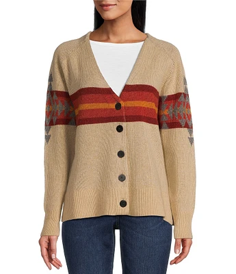 Pendleton Oversized Graphic Long Sleeve Cardigan