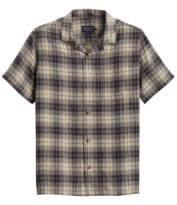 Pendleton Plaid Short Sleeve Linen Camp Shirt