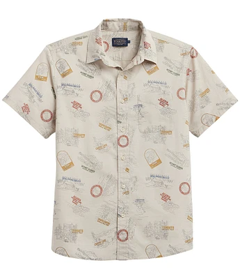 Pendleton Shoreline Parks Print Short Sleeve Woven Shirt