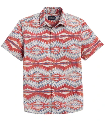 Pendleton Shoreline Sunset Print Short Sleeve Woven Shirt