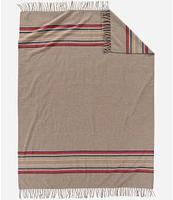 Pendleton Striped 5th Avenue Merino Wool Throw