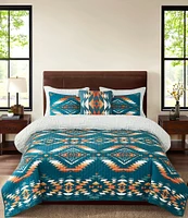 Pendleton Summerland Geometric Print Reversible Coverlet Mini Set