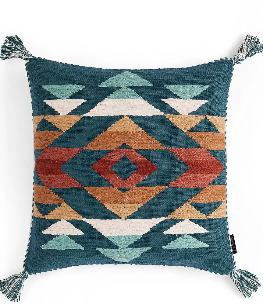 Pendleton Summerland Geometric Print Tassel Decorative Square Pillow