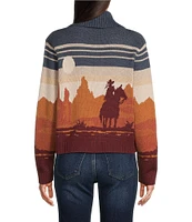 Pendleton Western Scenic Shawl Collar Long Sleeve Cardigan