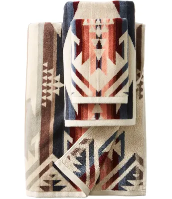 Pendleton White Sands Iconic Jacquard Southwestern Pattern Bath Towels